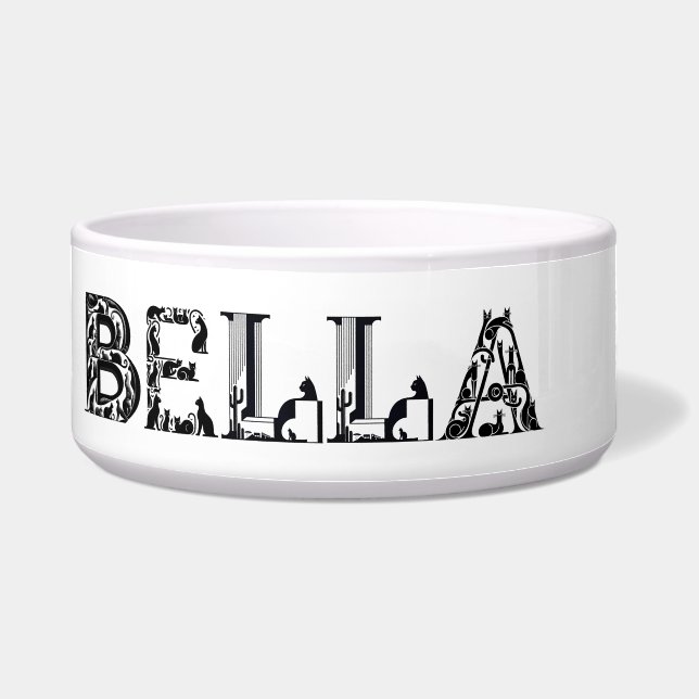 Bella Cat Name Written In Cat Font (Front)