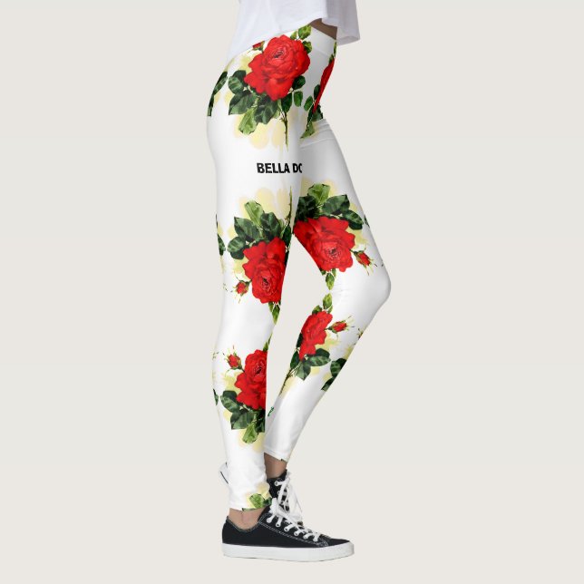 BELLA DONNA! (RED ROSES) LEGGINGS (Right)