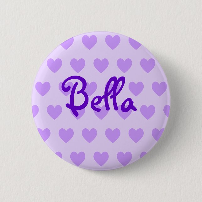 Bella in Purple 6 Cm Round Badge (Front)