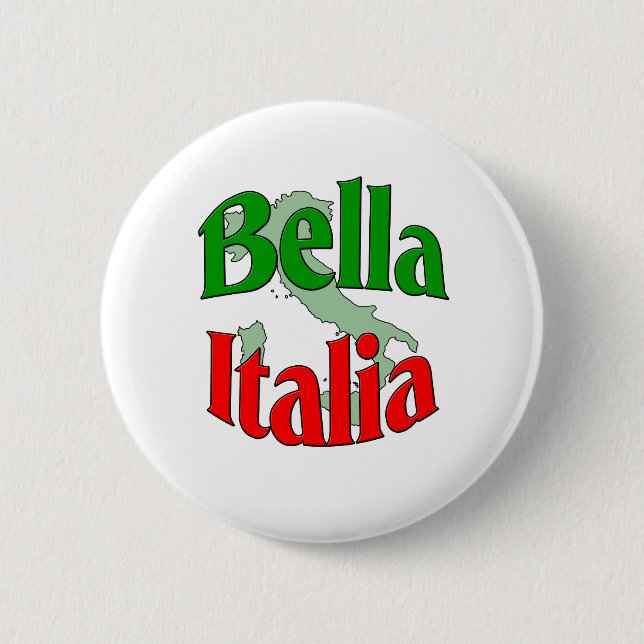 Bella Italia 6 Cm Round Badge (Front)