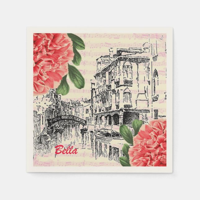 Bella Italy Paper Napkins (Front)