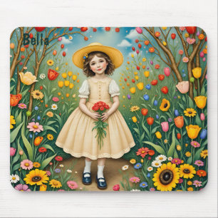 BELLA ~ Sweet Vintage Girl ~ Mouse Mat