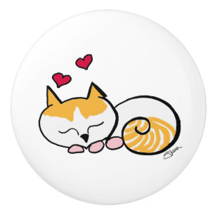 Bella the Cat Ceramic Knob