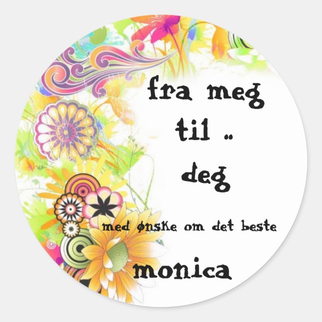 bellababells meg&deg classic round sticker (Front)