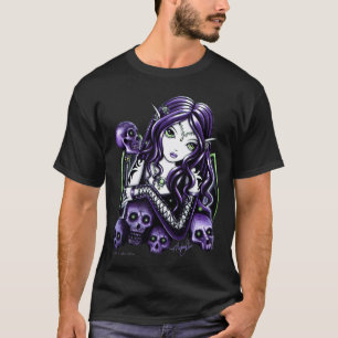 Belladonna Purple Halloween Skull Faery Tee