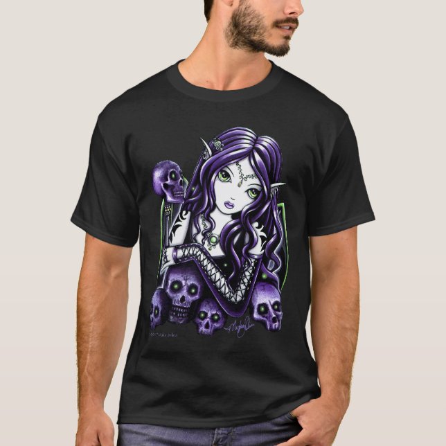 Belladonna Purple Halloween Skull Faery Tee (Front)