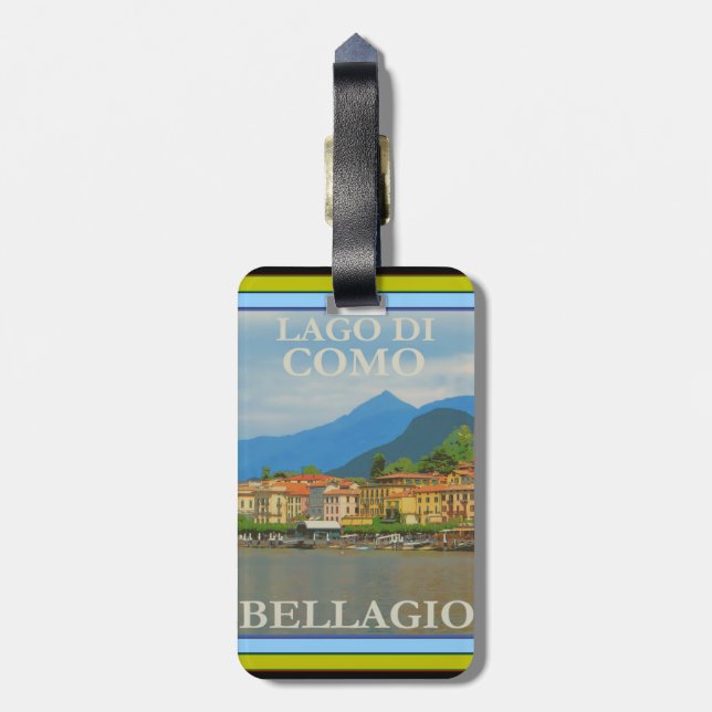 Bellagio Italy Poster Bag Tag (Back Vertical)