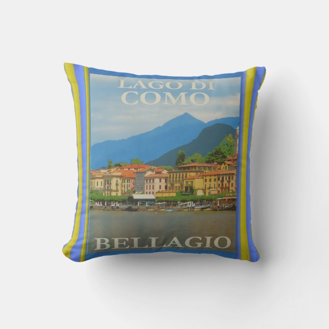 Bellagio Italy Poster Cushion (Front)