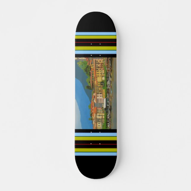 Bellagio Italy Poster Skateboard (Front)
