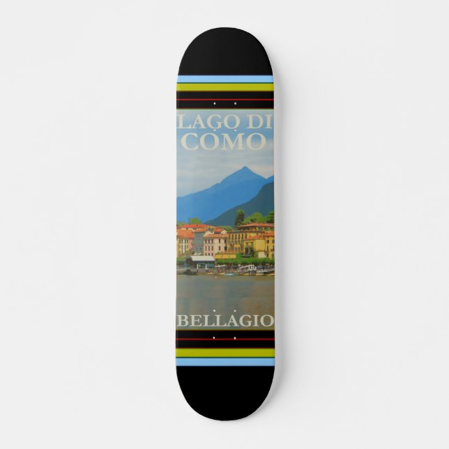 Bellagio Italy Poster Skateboard (Front)