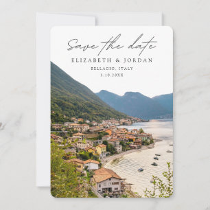 Bellagio Italy Wedding Save the Date Invitation