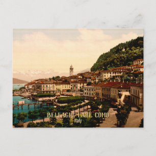 Bellagio, Lake Como, Italy Vintage Travel Postcard