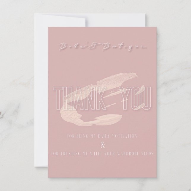 Bellas Boutique Thank You Card (Front)