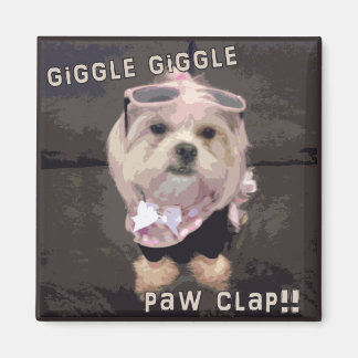 Bella's Giggle Giggle Paw Clap Magnet