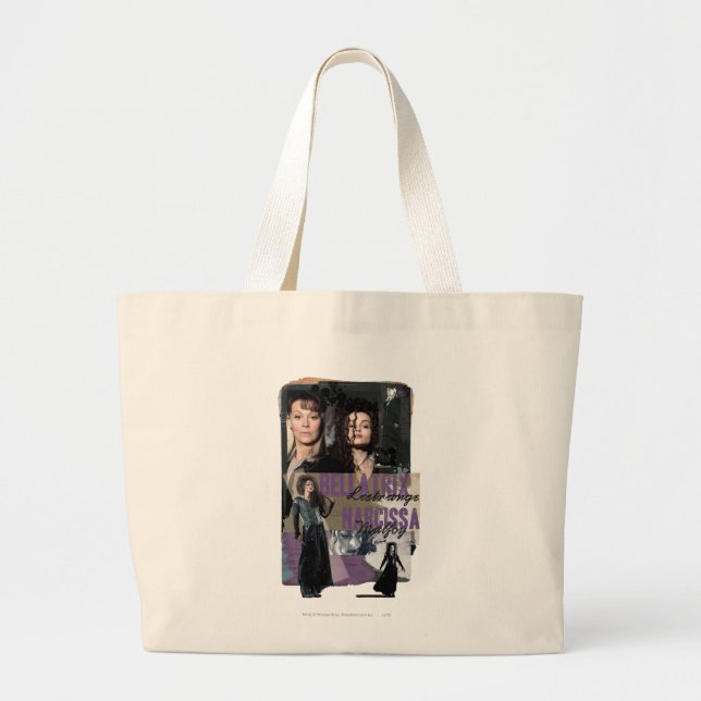Bellatrix Lestrange and Narcissa Malfoy Large Tote Bag (Front)