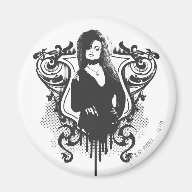 Bellatrix Lestrange Dark Arts Design Magnet (Front)