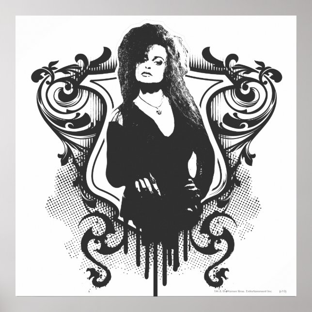 Bellatrix Lestrange Dark Arts Design Poster (Front)