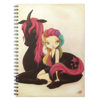 Belle and night - Fairy rainbow unicorn notebook