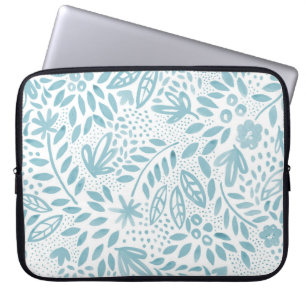 Belle Blue Floral Laptop Sleeve