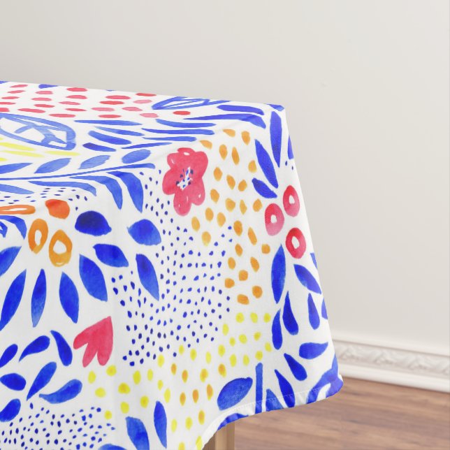 Belle Bold Floral Tablecloth (In Situ)