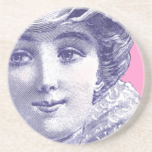 Belle Epoque Beauty Vintage Fashion Plate Coaster