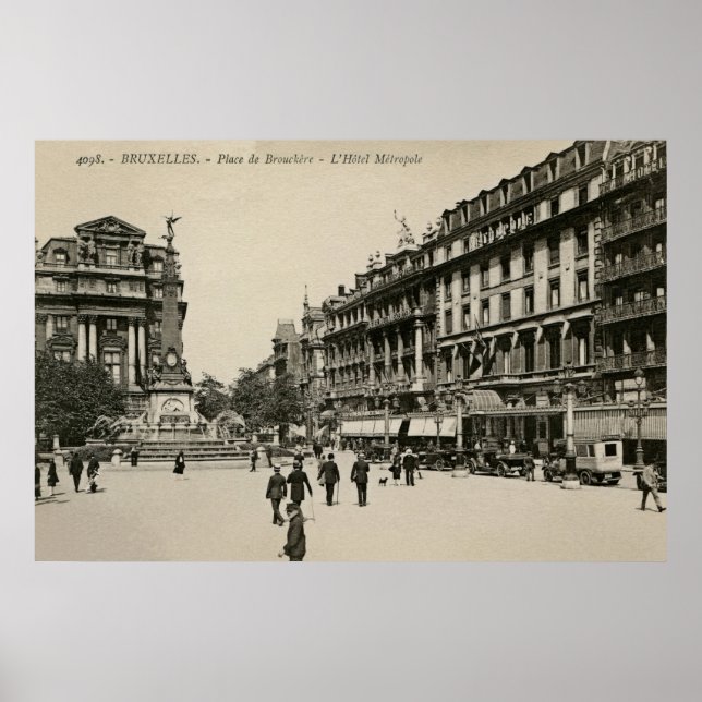  Belle Epoque Brussels Place De Brouckere Poster (Front)