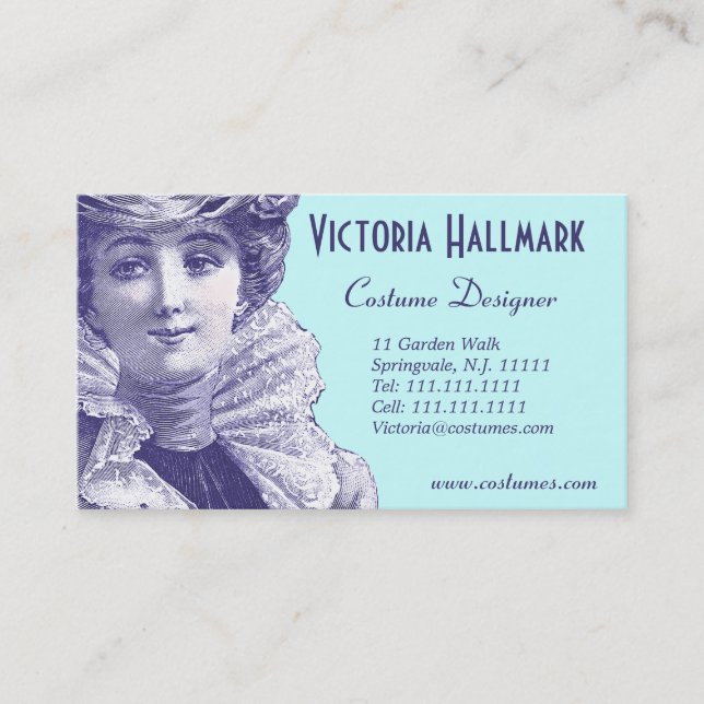 Belle Epoque Elegant Art Nouveau Business Card (Front)