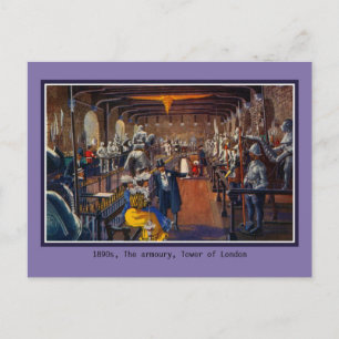 Belle epoque interior armoury The Tower of London Postcard