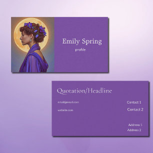 Belle Époque Muse in Purple no2 Business Card