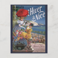 Belle Epoque Nice Winter travel Poster