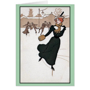 Belle Epoque women's fashion ice skating vintage