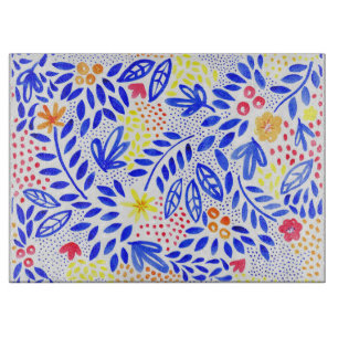 Belle Floral Glass Chopping Board