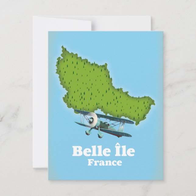 Belle Île France map (Front)