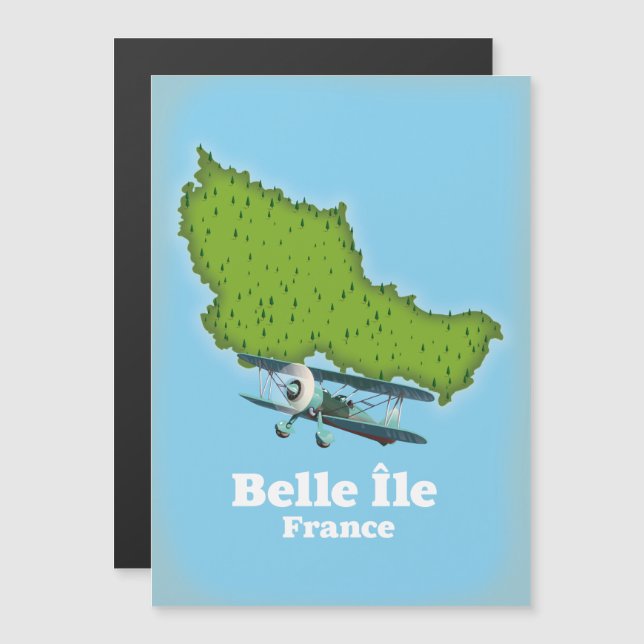 Belle Île France map (Front/Back)