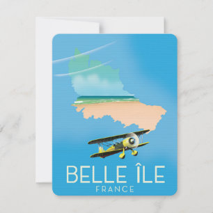 Belle Île, France travel poster print.