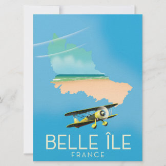 Belle Île, France travel poster print. Invitation