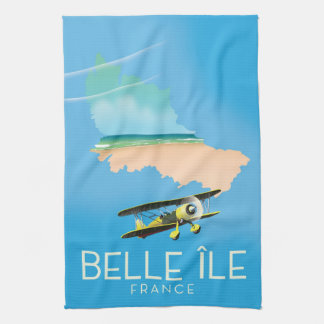 Belle Île, France travel poster print. Tea Towel