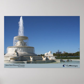 Belle Isle Fountain - Detroit, MI Poster