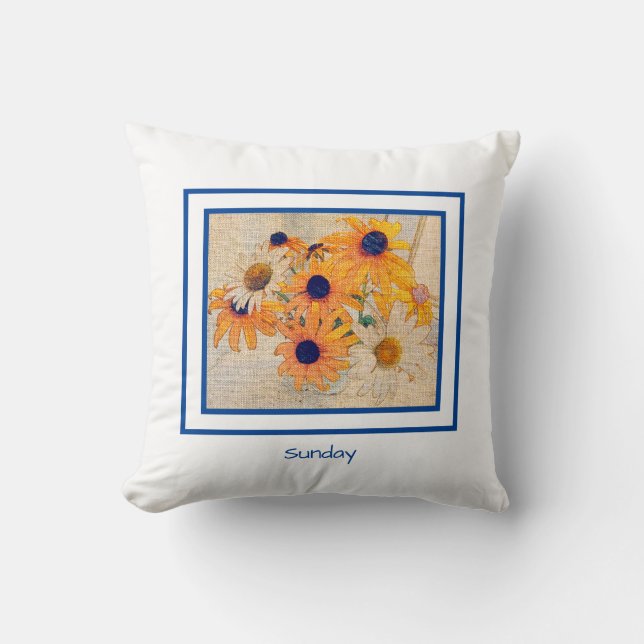 Belle Jardin Home "Sunday Daisy" Cushion (Front)