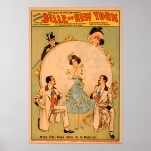 "Belle of New York" Musical Theatre Poster