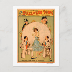 "Belle of New York" Musical Theatre Poster Postcard