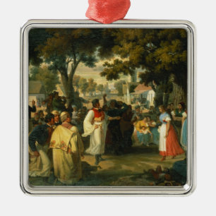 Belle of the Village is asked for a Dance Metal Tree Decoration