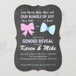 Belle or Beau Gender Reveal Invitations