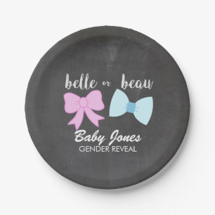 Belle or Beau Gender Reveal Plates