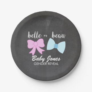 Belle or Beau Gender Reveal Plates
