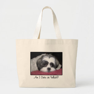 Belle The Shih Tzu Dog Large Tote Bag