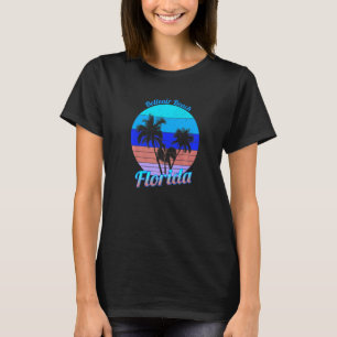 Belleair Beach Florida Retro Tropical Palm Trees V T-Shirt