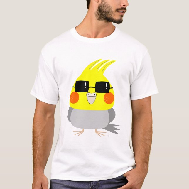 BelleBelle character cockatiel/bird w/ sunglasses T-Shirt (Front)