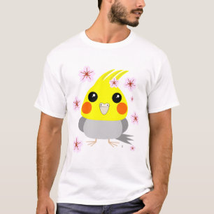 BelleBelle cockatiel/bird w Cherry Blossoms sakura T-Shirt
