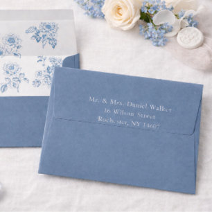 Bellefontaine — Dusty Blue Wedding Envelope